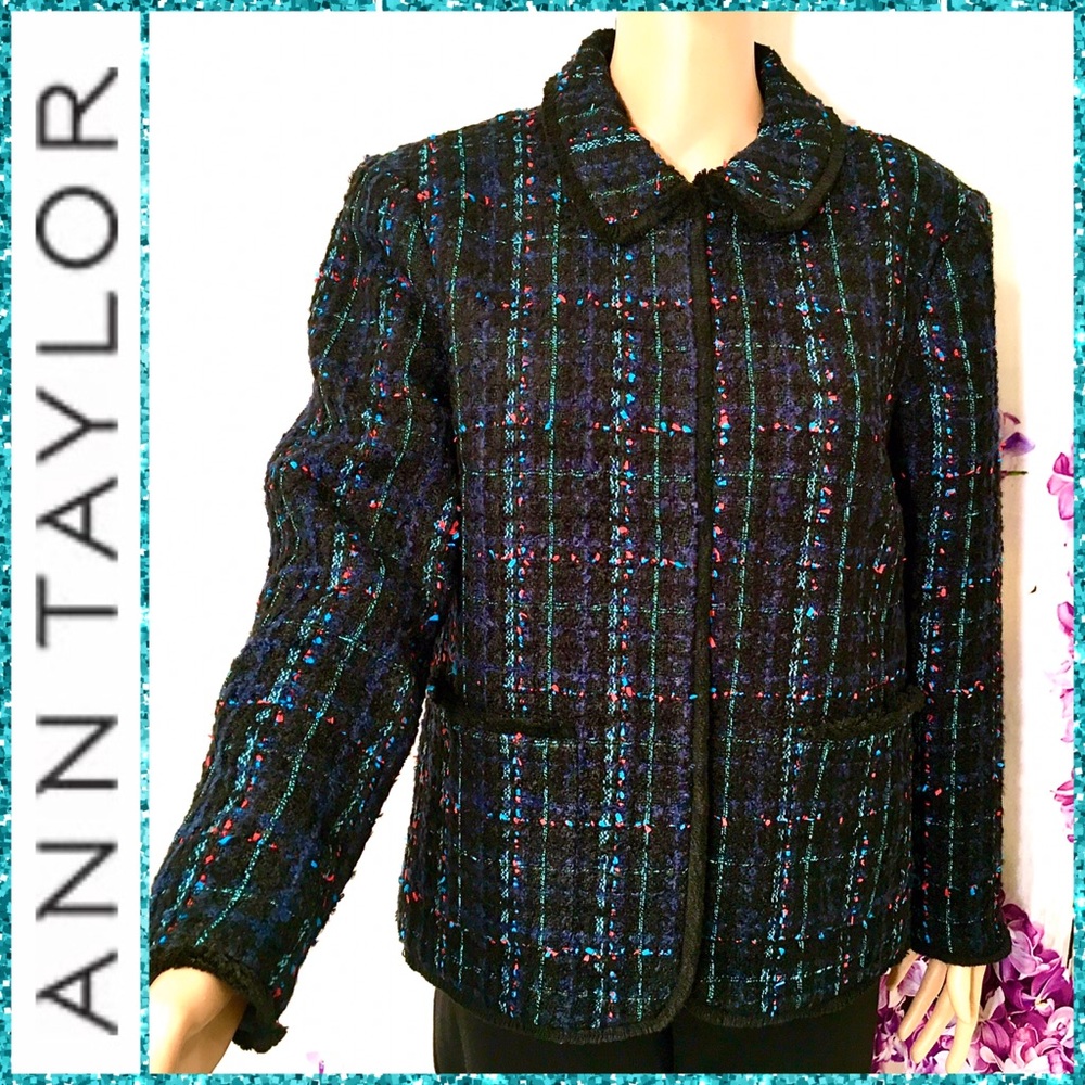 Ann Taylor Tweed Multicolor Jacket